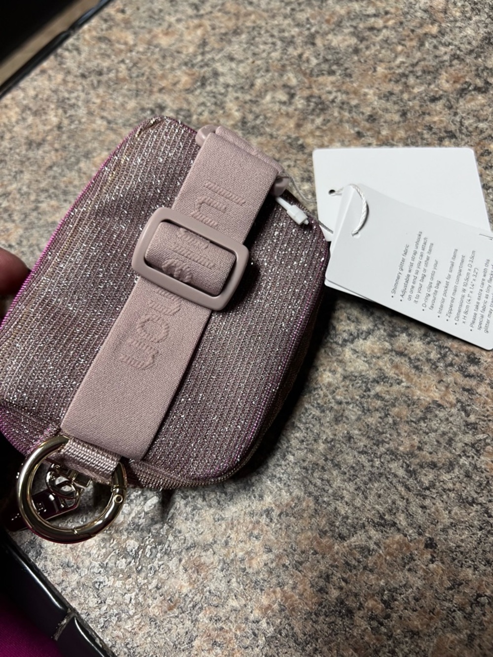 2 lululemon athletica Sparkle Mini Pouch Duo - Silver & Pink bundle NWT - Picture 3 of 6